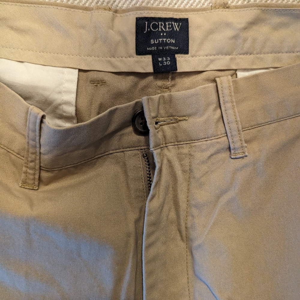 J crew Sutton khaki pants 33x30